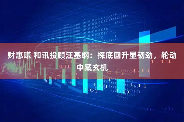 财惠赚 和讯投顾汪基纲：探底回升显韧劲，轮动中藏玄机